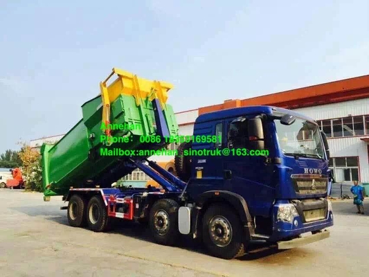 Φορτηγό συμπιεστών απορριμάτων Sinotruk Howo7 6x4 Euro2 βραχιόνων γάντζων