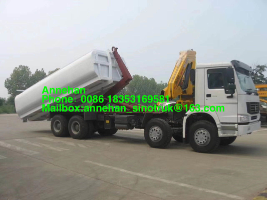 Φορτηγό συμπιεστών απορριμάτων Sinotruk Howo7 6x4 Euro2 βραχιόνων γάντζων