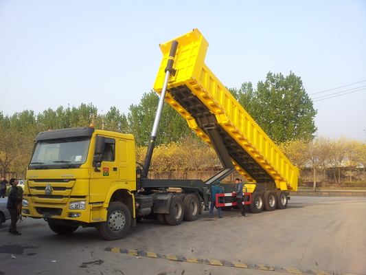 50 - 70T Sinotruk CIMC Tipper 45cbm ρυμουλκό φορτηγών απορρίψεων για τη φόρτωση μεταλλεύματος βωξίτη