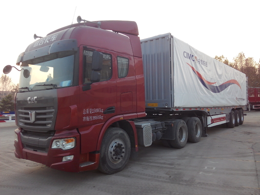 Steel Box Van Heavy-duty Semi ρυμουλκά ανώτατο ωφέλιμο φορτίο 12000*2500*3600mm 40 τόνου