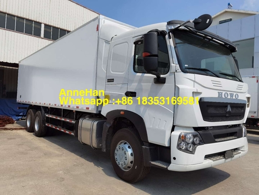 Ενιαίο αμάξι 12 ρόδες 8x4 Refrigerator Van Cargo Truck