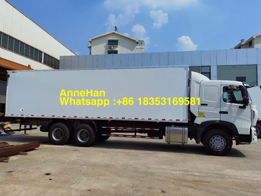 Ενιαίο αμάξι 12 ρόδες 8x4 Refrigerator Van Cargo Truck