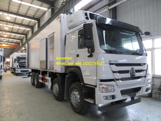 Ενιαίο αμάξι 12 ρόδες 8x4 Refrigerator Van Cargo Truck