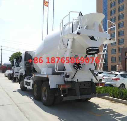 Άσπρο φορτηγό ZZ1257N4047P1 συγκεκριμένων αναμικτών HC16 Alex 380hp 10cbm
