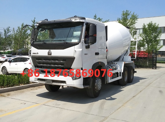 Άσπρο φορτηγό ZZ1257N4047P1 συγκεκριμένων αναμικτών HC16 Alex 380hp 10cbm