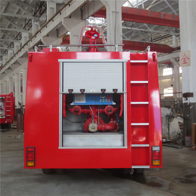 Κόκκινο φορτηγό προσβολής του πυρός 140KW 5000L Dongfeng 4*2