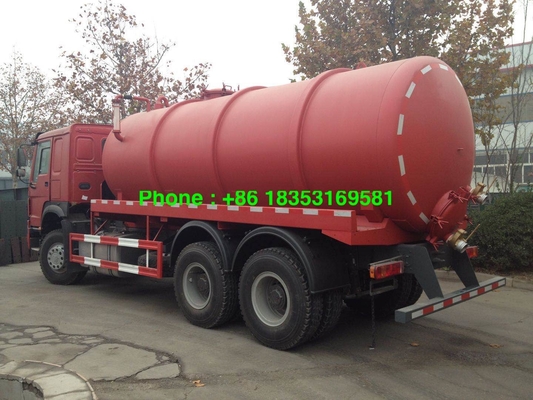 φορτηγό αναρρόφησης λυμάτων 95km/H 17CBM 6x4 με την αντλία της Ιταλίας Pto