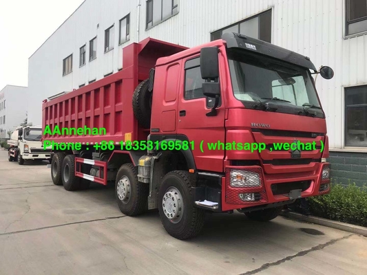 Κόκκινο Howo 7 φορτηγό απορρίψεων Sinotruk Howo 6x4 10 ρόδες 20M3 40T