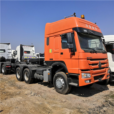 Πορτοκαλί Howo Sinotruk 371 επικεφαλής φορτηγό ZZ4257V3241V ρυμουλκών