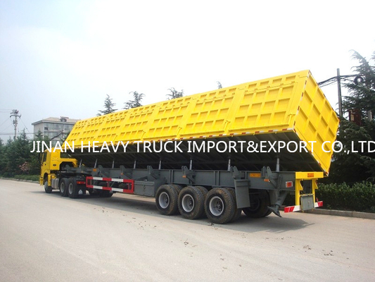 3 άξονες 40 κυβικά Tipper απορρίψεων ρυμουλκών μετρητών βαρέων καθηκόντων ημι ρυμουλκά