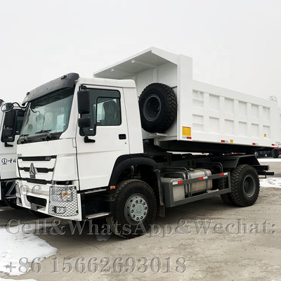 Sinotruk HOWO Euro 2 Αριστερόχειρας οδήγηση 6x4 371hp Λευκό φορτηγό σκουπιδοτενεκέ φορτηγό φορτηγό φορτίο