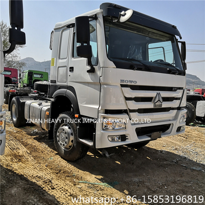 6 επικεφαλής διπλοί άξονες 4x2 380hp τρακτέρ howo φορτίου ροδών