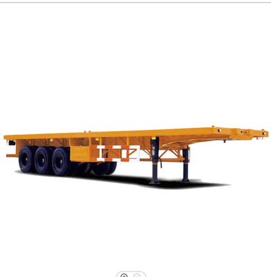 3 άξονας 20ft 40ft επίπεδο Gooseneck ρυμουλκών εμπορευματοκιβωτίων κρεβατιών ημι ρυμουλκό εμπορευματοκιβωτίων