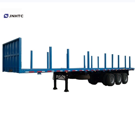 SINOTRUK 3 αξόνων επίπεδης βάσης ρυμουλκών ρυμουλκό κρεβατιών κούτσουρων ξύλινο επίπεδο με την όρθια στήλη