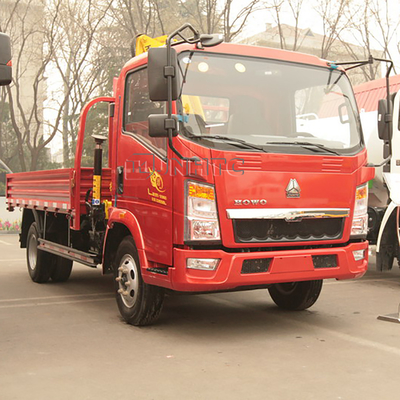 Το φορτηγό Sinotruk HOWO 4x2 τοποθέτησε τον τηλεσκοπικό γάντζο γερανών που διπλώνει το ανυψωτικό φορτηγό βραχιόνων