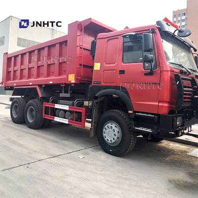 Φορτηγό απορρίψεων κόκκινου χρώματος 336hp Sinotruk Howo με 10 ικανότητα ροδών και 18m3
