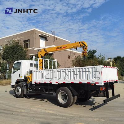 Sinotruk Howo Homan 6 φορτηγό φορτίου ροδών 4x2 Dropside με το γερανό 3.2t