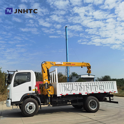 Sinotruk Howo Homan 6 φορτηγό φορτίου ροδών 4x2 Dropside με το γερανό 3.2t