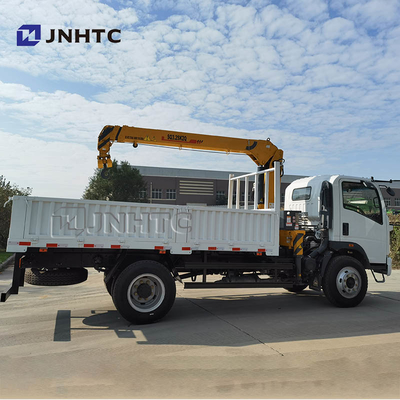 Sinotruk Howo Homan 6 φορτηγό φορτίου ροδών 4x2 Dropside με το γερανό 3.2t