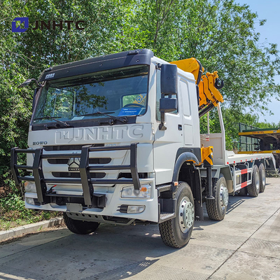 Νέο φορτηγό Howo 8X4 10 τόνων φορτίο με αναδιπλούμενο γερανό 16 τροχών καλύτερη τιμή