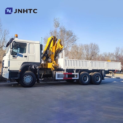 HOWO Κρέας 6x4 400HP φορτηγό φορτίου με 10 τόνους φορτηγό γερανού