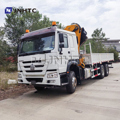 HOWO 6x4 400HP Φορτηγό Φορτίου με Γερανό Φορτηγό Lorry Mounted με Γερανό 14T στην Αφρική