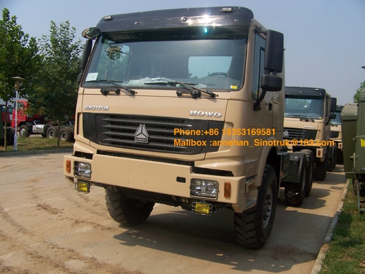 εκπομπή Stander 371hp φορτηγών Euro2 τρακτέρ 6x6 Sinotruk Howo7 για την ικανότητα ρυμούλκησης 50T