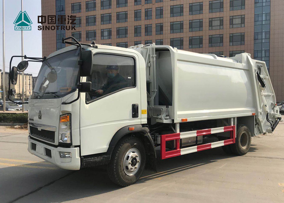 Συμπαγές ευρώ 3 120hp 9cbm φορτηγών απορριμάτων Howo 4x2 Sinotruk χωρίς κοιμώμενο