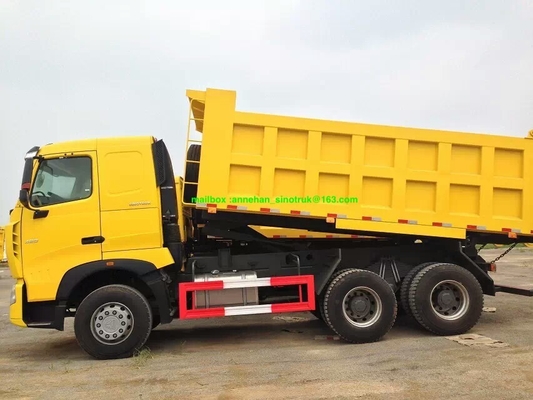 6x4 A7 Sinotruk 10 μπροστινός ανυψωτικός τύπος Conatiner του U φορτηγών απορρίψεων ροδών 20m3 για το φορτίο 40-50t