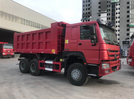 Κόκκινο Howo 7 φορτηγό απορρίψεων Sinotruk Howo 6x4 10 ρόδες 20M3 40T